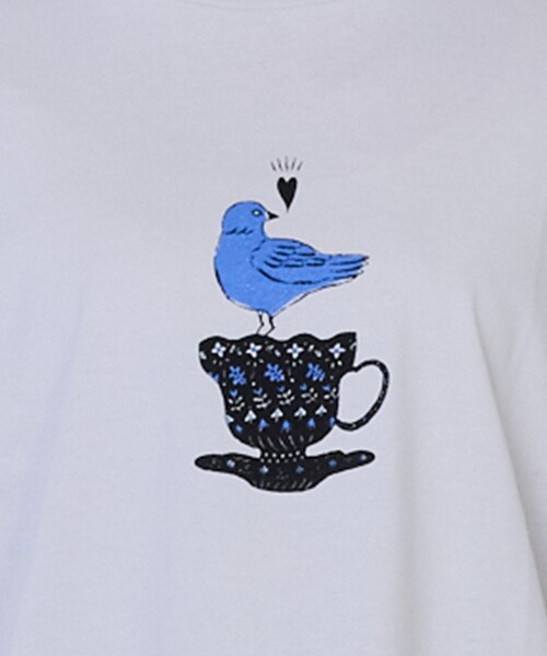 ADIEU TRISTESSE（アデュートリステス）の「杉本さなえさん コラボTシャツ（Tシャツ/カットソー・レディース・ピンク/グレー/アイボリー・FREE）」の5枚目の写真