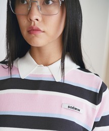 Border short-sleeved knit/ボーダー半袖ニット