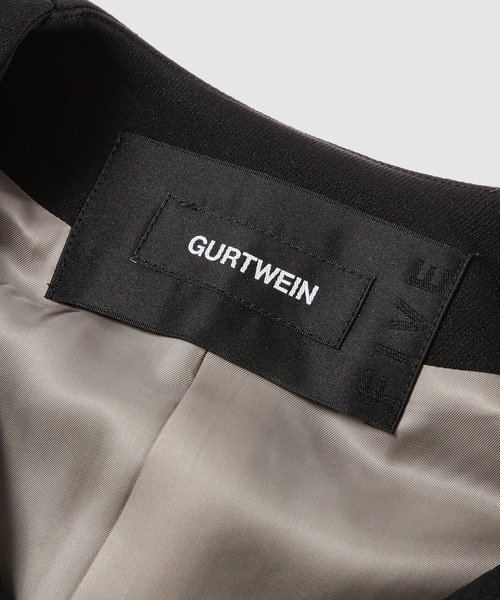 GURTWEIN( ガーウィン)の「Patch-pocket cropped boxy jacket(ノーカラージャケット・レディース・ブラック・36)」の5枚目の写真
