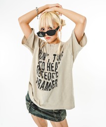 SHORT ROUND | SHORT ROUND/【26年春夏新作】ビッグロゴスラブヘンリーネックT(Tシャツ/カットソー)
