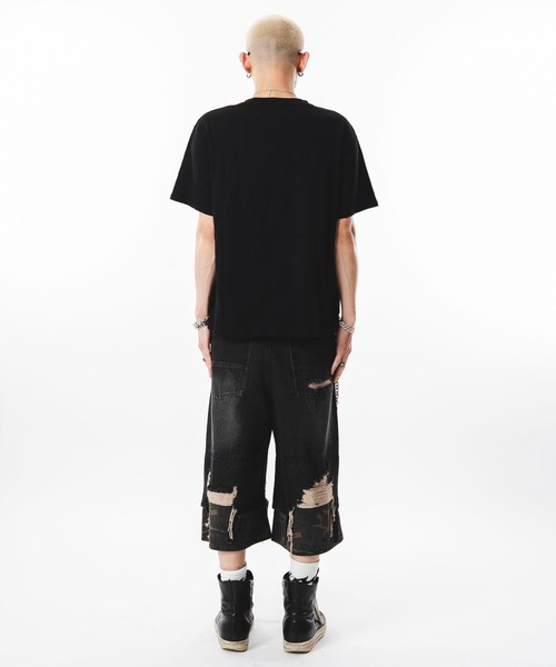 SHORT ROUND(ショートラウンド)の「SHORT ROUND/【26年春夏新作】ビッグロゴスラブヘンリーネックT(Tシャツ/カットソー・メンズ・ベージュ/ホワイト・FREE)」の8枚目の写真