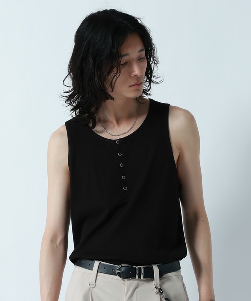 RAGEBLUE(レイジブルー)の「RINGDOT HENRY TANKTOP/リングドットヘンリータンクトップ(タンクトップ・メンズ・グレー/ホワイト/ブラック・MEDIUM/LARGE)」の12枚目の写真