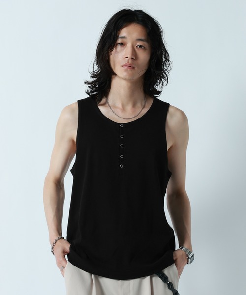 RAGEBLUE(レイジブルー)の「RINGDOT HENRY TANKTOP/リングドットヘンリータンクトップ(タンクトップ・メンズ・グレー/ホワイト/ブラック・MEDIUM/LARGE)」の14枚目の写真