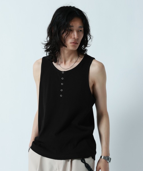 RAGEBLUE(レイジブルー)の「RINGDOT HENRY TANKTOP/リングドットヘンリータンクトップ(タンクトップ・メンズ・グレー/ホワイト/ブラック・MEDIUM/LARGE)」の15枚目の写真