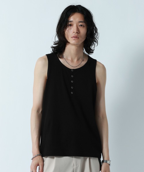 RAGEBLUE(レイジブルー)の「RINGDOT HENRY TANKTOP/リングドットヘンリータンクトップ(タンクトップ・メンズ・グレー/ホワイト/ブラック・MEDIUM/LARGE)」の16枚目の写真