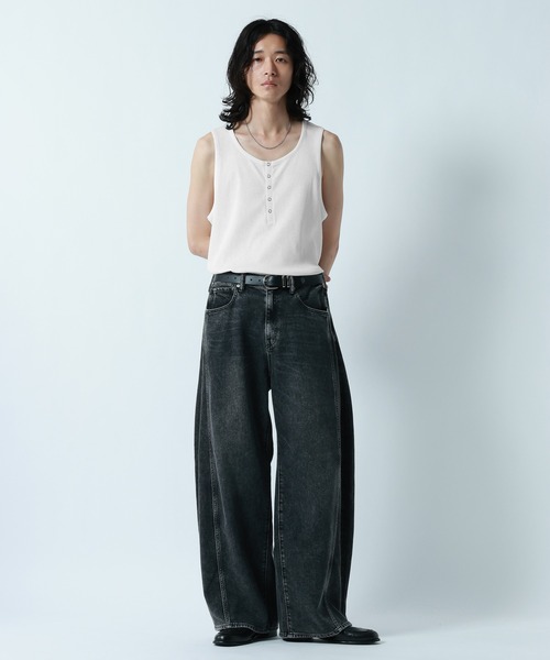 RAGEBLUE(レイジブルー)の「RINGDOT HENRY TANKTOP/リングドットヘンリータンクトップ(タンクトップ・メンズ・グレー/ホワイト/ブラック・MEDIUM/LARGE)」の5枚目の写真