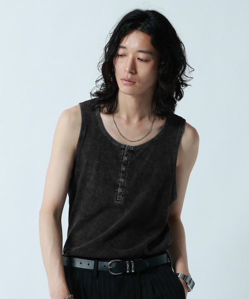 RAGEBLUE(レイジブルー)の「RINGDOT HENRY TANKTOP/リングドットヘンリータンクトップ(タンクトップ・メンズ・グレー/ホワイト/ブラック・MEDIUM/LARGE)」の19枚目の写真
