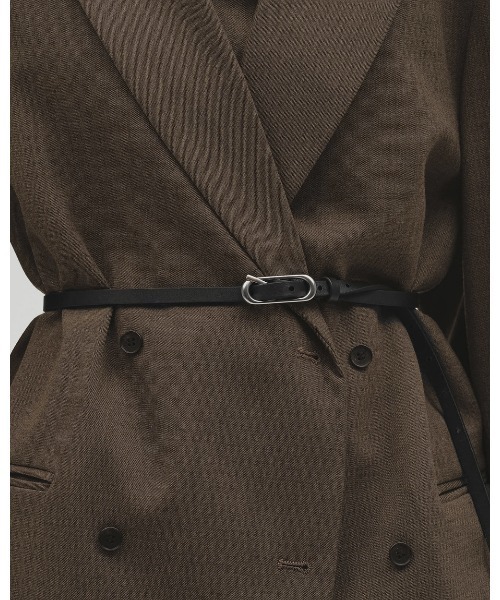 TODAYFUL(トゥデイフル)の「Narrow Leather Belt(ベルト・レディース・ブラック/シルバー・FREE)」の9枚目の写真