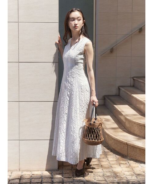 LAGUNAMOON(ラグナムーン)の「フロントZIPミックスカラーワンピース 【夏服】(ワンピース・レディース・ホワイト/ブラック/ブルー・MEDIUM/SMALL)」の7枚目の写真