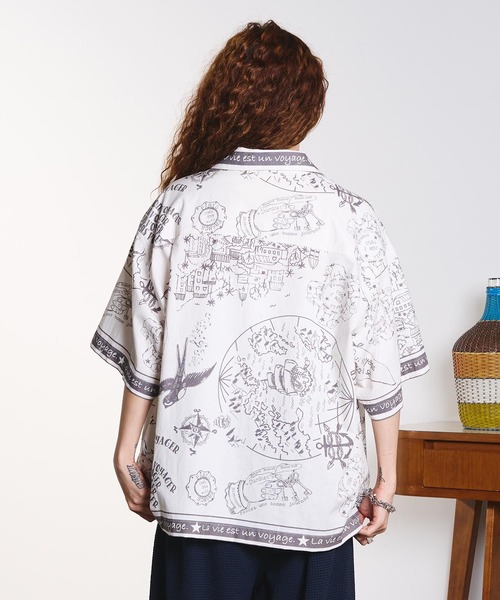 HLAADA(フラーダ)の「HLAADA for ROSEBUD/VOYAGE PRINT SHORT SLEEVE SHIRT(シャツ/ブラウス・レディース・ブラック/ブラウン・ONE SIZE)」の16枚目の写真