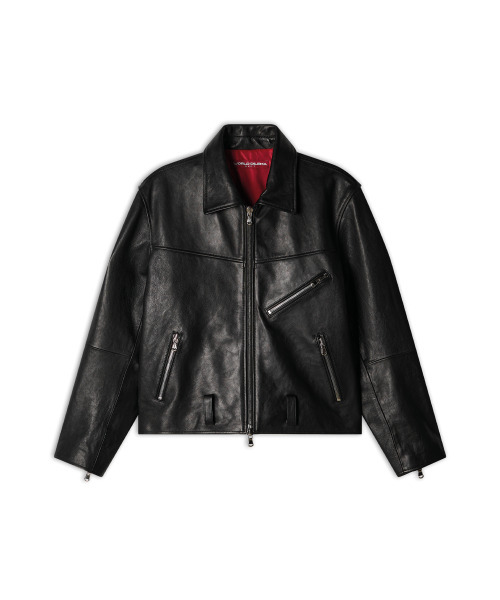 WORLDDILEMA(ワールドジレンマ)の「Cow Leather Biker Jacket (Black)(ライダースジャケット・レディース・その他・FREE)」の1枚目の写真