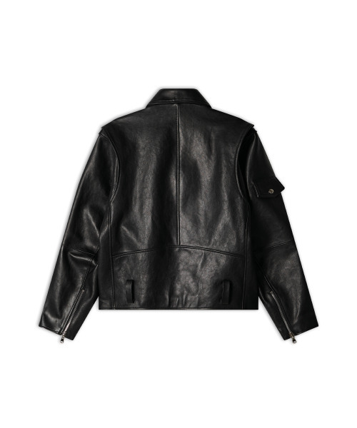 WORLDDILEMA(ワールドジレンマ)の「Cow Leather Biker Jacket (Black)(ライダースジャケット・レディース・その他・FREE)」の4枚目の写真