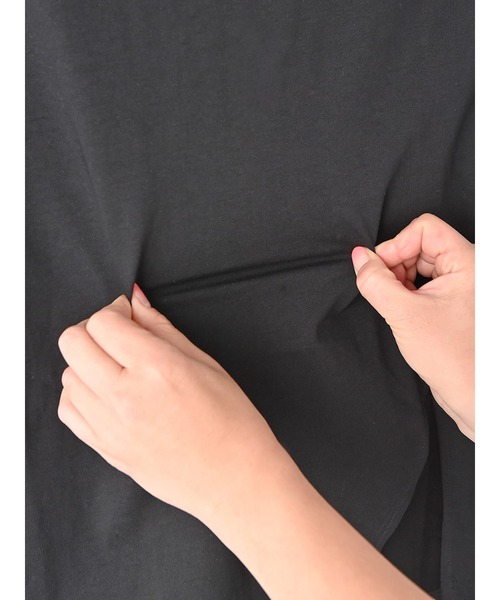 Brown&Street(ブラウンアンドストリート)の「アシンメトリーカットトップス(Tシャツ/カットソー・レディース・ブラック/ホワイト・FREE)」の18枚目の写真