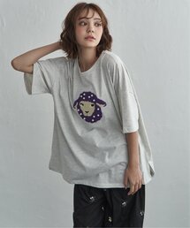 パール付き ヒツジ サガラ刺繍Tシャツ