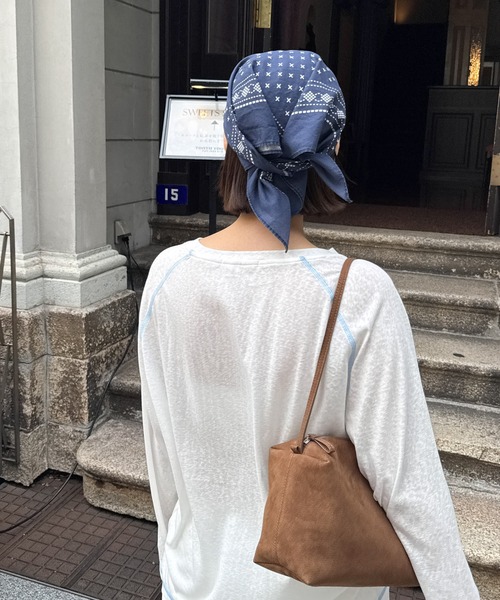 CANAL JEAN(キャナルジーン)の「Lakey Park バンダナ(バンダナ/スカーフ・レディース・ネイビー・ONE SIZE)」の6枚目の写真