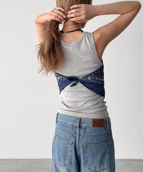 CANAL JEAN(キャナルジーン)の「Lakey Park バンダナ(バンダナ/スカーフ・レディース・ネイビー・ONE SIZE)」の8枚目の写真