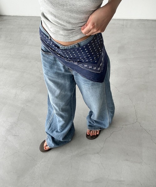 CANAL JEAN(キャナルジーン)の「Lakey Park バンダナ(バンダナ/スカーフ・レディース・ネイビー・ONE SIZE)」の9枚目の写真