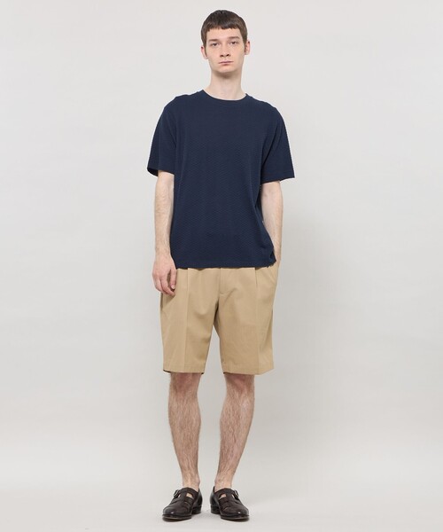 MACKINTOSH LONDON(マッキントッシュ ロンドン)の「シャーリングジャカードTシャツ(Tシャツ/カットソー・メンズ・ネイビー/パープル系その他2/ブラック・XL/L)」の8枚目の写真