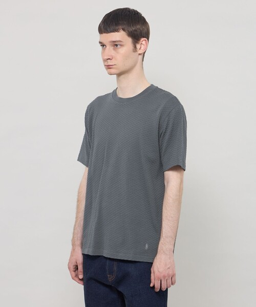 MACKINTOSH LONDON(マッキントッシュ ロンドン)の「シャーリングジャカードTシャツ(Tシャツ/カットソー・メンズ・ネイビー/パープル系その他2/ブラック・XL/L)」の11枚目の写真