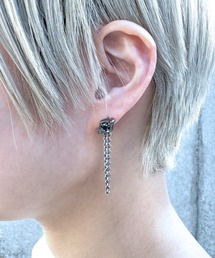 BIZARRE（ビザール）の「Bizarre ビザール インペリアルタロンダブルチェーンピアス（BLACK）（ピアス（片耳用））」