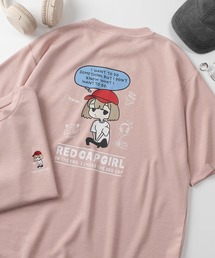 【70】【RCG】デフォルメプリント シルクタッチ クルーネックTシャツ/バックプリント/ワンポイント刺繍/接触冷感/ストレッチ/ユニセックス/レディース/メンズ/ショート丈有り