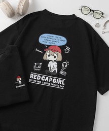 【70】【RCG】デフォルメプリント シルクタッチ クルーネックTシャツ/バックプリント/ワンポイント刺繍/接触冷感/ストレッチ/ユニセックス/レディース/メンズ/ショート丈有り