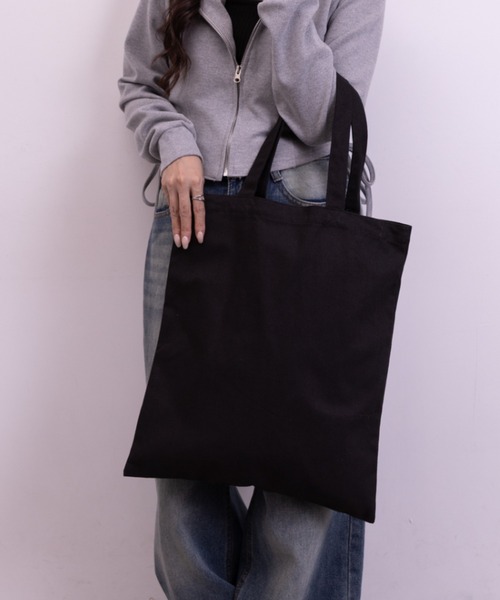 NEWTRAL PRODUCTS(ニュートラルプロダクツ)の「101 Basic Tote Bag Lサイズ/無地トート PC収納可 コットン100% エコバッグ/101 Basic Tote Bag Lサイズ(トートバッグ・レディース・ナチュラル/ブラック・L)」の1枚目の写真