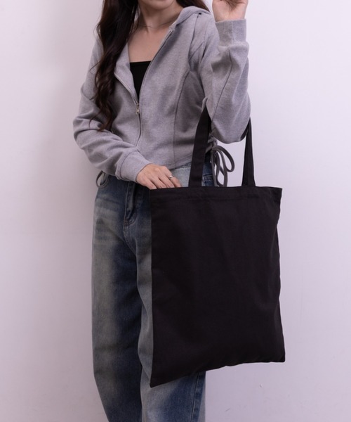 NEWTRAL PRODUCTS(ニュートラルプロダクツ)の「101 Basic Tote Bag Lサイズ/無地トート PC収納可 コットン100% エコバッグ/101 Basic Tote Bag Lサイズ(トートバッグ・レディース・ナチュラル/ブラック・L)」の5枚目の写真