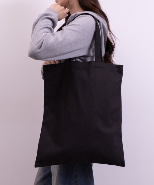 NEWTRAL PRODUCTS(ニュートラルプロダクツ)の「101 Basic Tote Bag Lサイズ/無地トート PC収納可 コットン100% エコバッグ/101 Basic Tote Bag Lサイズ(トートバッグ・レディース・ナチュラル/ブラック・L)」の3枚目の写真
