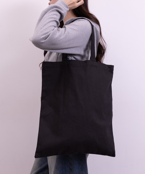 NEWTRAL PRODUCTS(ニュートラルプロダクツ)の「101 Basic Tote Bag Lサイズ/無地トート PC収納可 コットン100% エコバッグ/101 Basic Tote Bag Lサイズ(トートバッグ・レディース・ナチュラル/ブラック・L)」の4枚目の写真