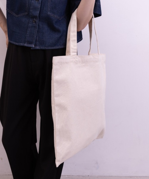 NEWTRAL PRODUCTS(ニュートラルプロダクツ)の「101 Basic Tote Bag Lサイズ/無地トート PC収納可 コットン100% エコバッグ/101 Basic Tote Bag Lサイズ(トートバッグ・レディース・ナチュラル/ブラック・L)」の9枚目の写真