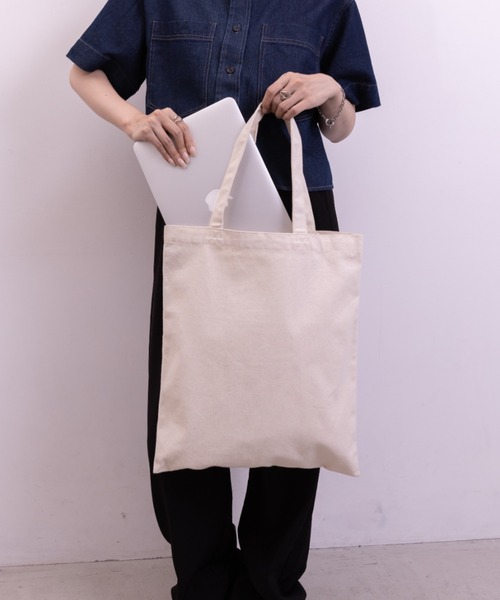NEWTRAL PRODUCTS(ニュートラルプロダクツ)の「101 Basic Tote Bag Lサイズ/無地トート PC収納可 コットン100% エコバッグ/101 Basic Tote Bag Lサイズ(トートバッグ・レディース・ナチュラル/ブラック・L)」の10枚目の写真