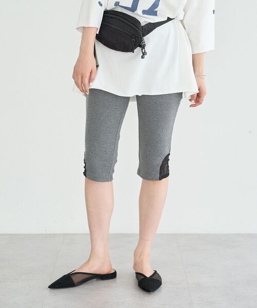earth music&ecology(アースミュージックアンドエコロジー)の「バイカーパンツ(その他パンツ・レディース・グレー系その他2/ブラック・FREE)」の8枚目の写真