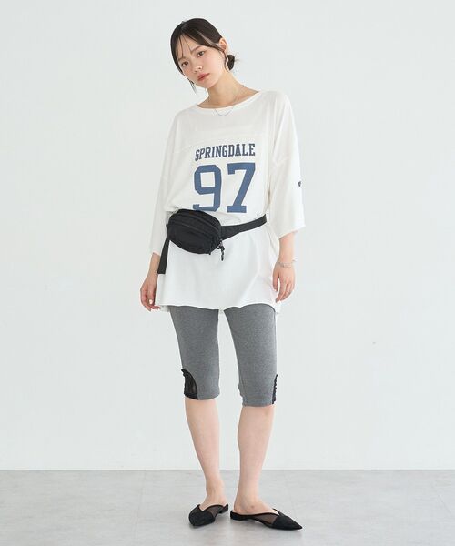 earth music&ecology(アースミュージックアンドエコロジー)の「バイカーパンツ(その他パンツ・レディース・グレー系その他2/ブラック・FREE)」の9枚目の写真