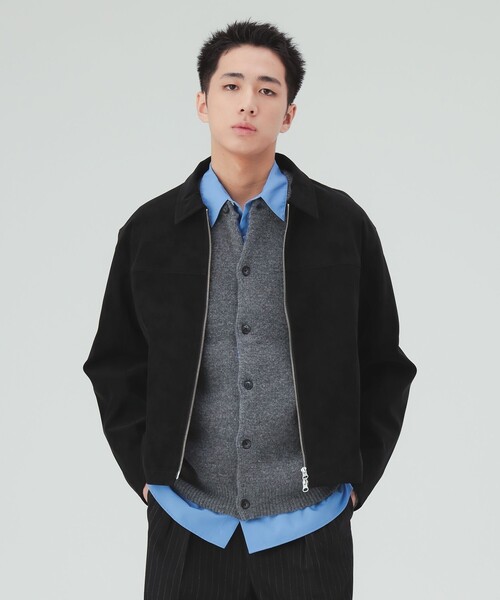BEAMS HEART(ビームスハート)の「フェイクレザー シングルジップ ブルゾン(ブルゾン・メンズ・ブラック・SMALL/LARGE/MEDIUM)」の1枚目の写真