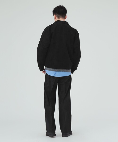 BEAMS HEART(ビームスハート)の「フェイクレザー シングルジップ ブルゾン(ブルゾン・メンズ・ブラック・SMALL/LARGE/MEDIUM)」の3枚目の写真