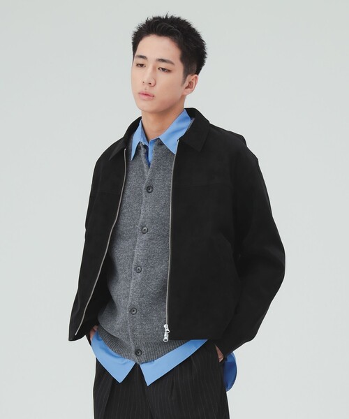 BEAMS HEART(ビームスハート)の「フェイクレザー シングルジップ ブルゾン(ブルゾン・メンズ・ブラック・SMALL/LARGE/MEDIUM)」の4枚目の写真