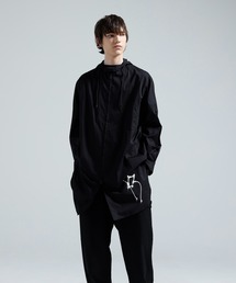Y-3 | Y-3 CHITO GRAPHIC HOODED COTTON SHIRT(シャツ/ブラウス)