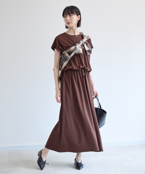 Paradise Picnic(パラダイスピクニック)の「33℃【接触冷感/UVカット】レイヤードライク機能素材ワンピース(ワンピース・レディース・ブラック/ブラウン・FREE)」の1枚目の写真