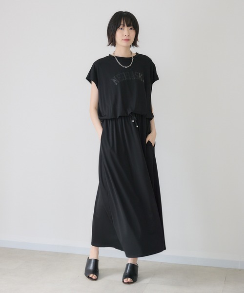 Paradise Picnic(パラダイスピクニック)の「33℃【接触冷感/UVカット】レイヤードライク機能素材ワンピース(ワンピース・レディース・ブラック/ブラウン・FREE)」の2枚目の写真