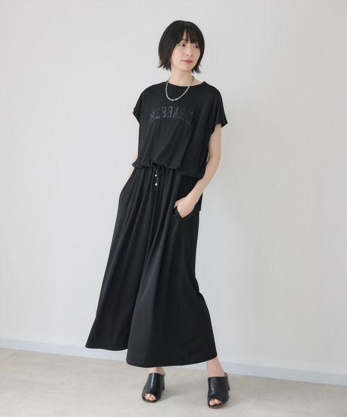 Paradise Picnic(パラダイスピクニック)の「33℃【接触冷感/UVカット】レイヤードライク機能素材ワンピース(ワンピース・レディース・ブラック/ブラウン・FREE)」の3枚目の写真