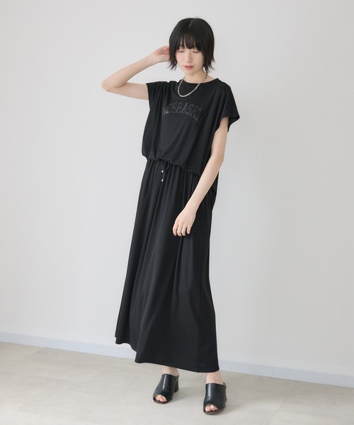 Paradise Picnic(パラダイスピクニック)の「33℃【接触冷感/UVカット】レイヤードライク機能素材ワンピース(ワンピース・レディース・ブラック/ブラウン・FREE)」の5枚目の写真
