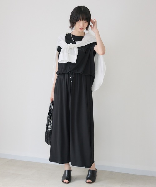 Paradise Picnic(パラダイスピクニック)の「33℃【接触冷感/UVカット】レイヤードライク機能素材ワンピース(ワンピース・レディース・ブラック/ブラウン・FREE)」の6枚目の写真