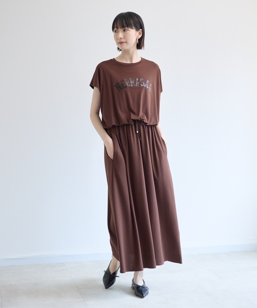 Paradise Picnic(パラダイスピクニック)の「33℃【接触冷感/UVカット】レイヤードライク機能素材ワンピース(ワンピース・レディース・ブラック/ブラウン・FREE)」の12枚目の写真