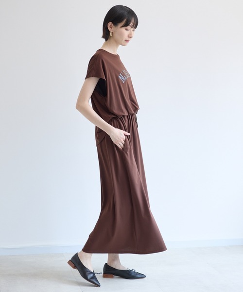 Paradise Picnic(パラダイスピクニック)の「33℃【接触冷感/UVカット】レイヤードライク機能素材ワンピース(ワンピース・レディース・ブラック/ブラウン・FREE)」の13枚目の写真