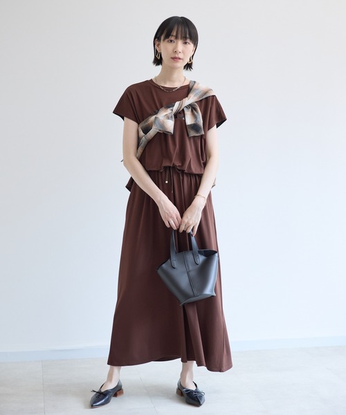 Paradise Picnic(パラダイスピクニック)の「33℃【接触冷感/UVカット】レイヤードライク機能素材ワンピース(ワンピース・レディース・ブラック/ブラウン・FREE)」の15枚目の写真