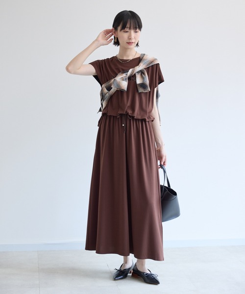 Paradise Picnic(パラダイスピクニック)の「33℃【接触冷感/UVカット】レイヤードライク機能素材ワンピース(ワンピース・レディース・ブラック/ブラウン・FREE)」の16枚目の写真