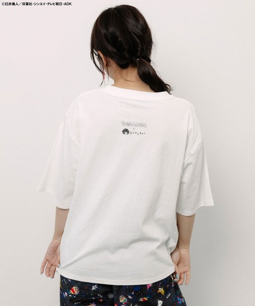 ScoLar(スカラー)の「462016:クレヨンしんちゃん×ScoLar しんちゃんソファー柄T(Tシャツ/カットソー・レディース・オフホワイト/グリーン/ブラック・L/M)」の7枚目の写真