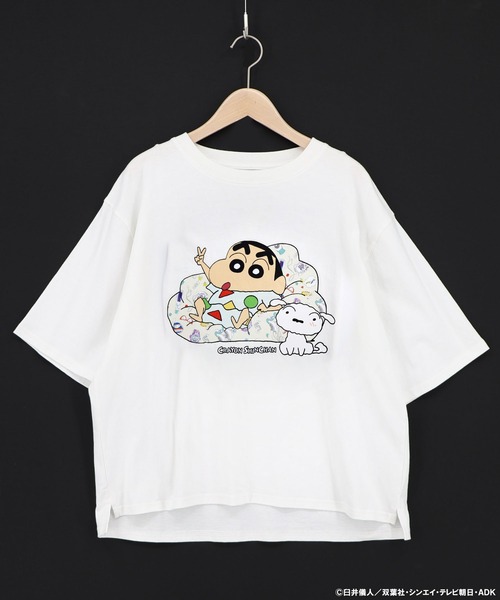 ScoLar(スカラー)の「462016:クレヨンしんちゃん×ScoLar しんちゃんソファー柄T(Tシャツ/カットソー・レディース・オフホワイト/グリーン/ブラック・L/M)」の10枚目の写真