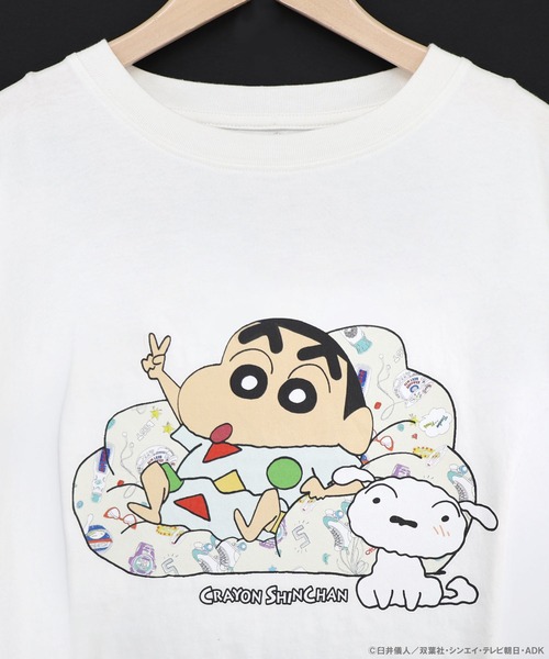 ScoLar(スカラー)の「462016:クレヨンしんちゃん×ScoLar しんちゃんソファー柄T(Tシャツ/カットソー・レディース・オフホワイト/グリーン/ブラック・L/M)」の12枚目の写真